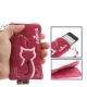 125x70mm Animob Style Fabric Carry Bag for Mobile Phone (Magenta)