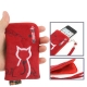 125x70mm Animob Style Fabric Carry Bag for Mobile Phone (Red)