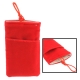 140x80mm Soft Lint Mobile Phone Pouch Bag with Outside Pocket (Red)