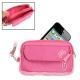 140 x 85 x 30mm Animob Style Soft Nylon Pouch Bag for Samsung i9100 / iPhone 4 & 4S / X310E Titan Eternity / Nokia N9 and other Mobile Phone (Red Plum)