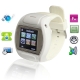 MQ007, GSM Watch Mobile Phone, Bluetooth & FM Touch Screen Watch Mobile phone, Single SIM Card, Quad band, Network: GSM850/ 900 / 1800/ 1900MHZ (White)