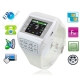 Q3 White, GSM watch mobile phone, Bluetooth FM touch screen watch mobile phone, Dual SIM Cards Dual Standby, Quad band, Network: GSM850/ 900 / 1800/ 1900MHZ