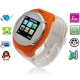 NQ998 Nacarat, Watch Mobile Phone, with Camera, QQ / Bluetooth / FM Touch Screen Watch Mobile phone, Single SIM Card, Quad band, Network: GSM900 / 1800MHZ