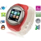 NQ998 Red, Watch Mobile Phone, with Camera, QQ / Bluetooth / FM Touch Screen Watch Mobile phone, Single SIM Card, Quad band, Network: GSM900 / 1800MHZ