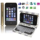 T8000 Golden, 270 Degree Menu Rotate & Leather Case with Keyboard, TV(SECAM/PAL/NTSC) & WIFI & JAVA, Bluetooth FM Function Touch Screen Mobile Phone, Dual Sim cards Dual Standby Dual cameras, Quad band, Network: GSM850/900/1800/1900MHZ (Golden)