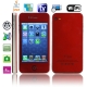 H6, Analog TV (PAL/NTSC/SECAM), WIFI & JAVA Bluetooth FM Function Touch Mobile Phone, Slip-operation can change the menu (4 pages), Swing Change the Wallpaper, Dual Sim cards Dual standby, Quad band, Network: GSM850/ 900 / 1800/ 1900MHZ (Red)