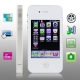 I474 White, Bluetooth FM Function Touch Screen Mobile Phone, Dual SIM card Dual standby, Slip-operation can Change the Menu (6 pages), Quadband, Network: GSM850/ 900/ 1800/ 1900MHZ (Without Logo)