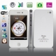 H008, 3.5 inch, TV(SECAM/PAL/NTSC), JAVA & Bluetooth/Wifi/FM Function Touch Mobile Phone, Dual Sim Cards Dual Standby, Dual Cameras, Slip-operation can change the menu (6 pages of menus), Swing Change the Wallpaper, Quadband, Network:GSM850/900/1800/1900MHZ, White