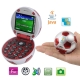Football Style, JAVA Bluetooth FM function Clamshell Design Mobile Phone, Dual sim card Dual standby, Dual band, Network: GSM900 / 1800MHZ (Red + Silver)