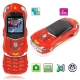 FF Red, Sports Car Style, Bluetooth FM function Slide Design Mobile Phone, Dual sim card Dual standby, Dual band, Network: GSM900 / 1800MHZ