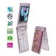 SHARO 518 Purple, Bluetooth FM function Clamshell Design Mobile Phone, Dual sim card Dual standby, Dual band, Network: GSM900 / 1800MHZ, Valentines Gift