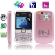 Q9 Pink, 3 Sim cards 3 standby, Dual Cameras, QWERTY Keyboard, Analog TV (PAL/NTSC), Bluetooth FM function Mobile Phone, Quad band, Network: GSM850/ 900 / 1800/ 1900MHZ