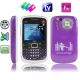 Q9 Purple, 3 Sim cards 3 standby, Dual Cameras, QWERTY Keyboard, Analog TV (PAL/NTSC), Bluetooth FM function Mobile Phone, Quad band, Network: GSM850/ 900 / 1800/ 1900MHZ