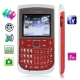 9800 Red, 3 Sim cards 3 standby, QWERTY Keyboard, Analog TV (SECAM/PAL/NTSC), Bluetooth FM function Mobile Phone with 2 LED Flashlight, Dual Cameras, Quad band, Network: GSM850/ 900 / 1800/ 1900MHZ