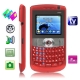 S9900+ Red, 3 Sim cards 3 standby, QWERTY Keyboard, Analog TV (SECAM/PAL/NTSC), Bluetooth FM function Mobile Phone with 5 LED Flashlight, Quad band, Network: GSM850/ 900 / 1800/ 1900MHZ