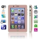 Dapeng T8100 ePad Phone, Analog TV (SECAM/PAL/NTSC),Facebook & Google Map & WIFI & JAVA & Bluetooth & FM Function Touch Mobile Phone, Dual Sim cards Dual standby Dual cameras, Slip-operation can change the menu (3 pages of menus), Quad band, Network: GSM850/900/1800/1900MHZ (Pink)