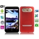 Hero H7000 Red + GPS, Android 2.2 Version, 4.3 inch Capacitive Touch Screen, Wifi & Bluetooth FM function Mobile Phone, Dual Sim cards Dual standby, Quad band, Network: GSM850/ 900 / 1800/ 1900MHZ