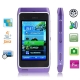 N8 Purple, Built in Lithium-ion Battery, JAVA Bluetooth FM function Touch Mobile Phone with Metal shell, Dual Sim cards Dual standby, Dual band, Network: 900 / 1800MHZ (With Logo)