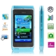 N8 Baby Blue, Built in Lithium-ion Battery, JAVA Bluetooth FM function Touch Mobile Phone with Metal shell, Dual Sim cards Dual standby, Dual band, Network: 900 / 1800MHZ (With Logo)