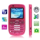 K3 TV Magenta, Analog TV (PAL/NTSC), QWERTY Keyboard, Bluetooth FM function Mobile Phone, Quad band, Network: GSM850/ 900 / 1800/ 1900MHZ
