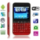 F605 Red, GPS + Android 2.2 Version, QWERTY Keyboard, Analog TV (SECAM/PAL/NTSC), Wifi Bluetooth FM function Touch Screen Mobile Phone, Dual Sim cards Dual standby, Quad band, Network: GSM850/ 900 / 1800/ 1900MHZ