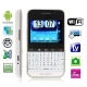 F605 White, GPS + Android 2.2 Version, QWERTY Keyboard, Analog TV (SECAM/PAL/NTSC), Wifi Bluetooth FM function Touch Screen Mobile Phone, Dual Sim cards Dual standby, Quad band, Network: GSM850/ 900 / 1800/ 1900MHZ