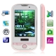 T900 Pink, Analog TV (SECAM/PAL/NTSC), Bluetooth FM function Touch Screen Mobile Phone, Dual band, Network: GSM 900 / 1800MHZ