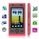 N9i Red Plum, Analog TV (PAL/NTSC/SECAM), Bluetooth FM function Touch Screen Mobile Phone with Game Button, Dual sim cards Dual standby, Quad band, Network: GSM850/ 900 / 1800/ 1900MHZ