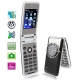 T002 Black, Bluetooth FM function Clamshell Design Mobile Phone, Dual sim card Dual standby, Dual band, Network: GSM900 / 1800MHZ