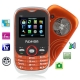 T30 TV Orange, Big Speaker, Analog TV (PAL/NTSC), Bluetooth FM function Mobile Phone with 2 LED Flashlight, Dual Sim cards Dual standby, Quad band, Network: GSM850/ 900 / 1800/ 1900MHZ