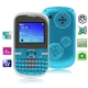 D50 TV Turquoise, Big Speaker, Analog TV (PAL/NTSC/SECAM), Bluetooth FM function Mobile Phone, Dual Sim cards Dual standby, Dual band, Network: GSM900 / 1800MHZ