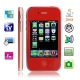 P5000+ Red, Analog TV (PAL/NTSC), JAVA Bluetooth FM Function Touch Screen Mobile Phone, Slip-operation can change the menu (6 pages), Dual Sim cards Dual standby, Quad band, Network: GSM850/900/1800/1900MHZ