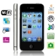 4GS+ Black, Wifi JAVA Bluetooth FM Function 3.5 inch Touch Screen Mobile Phone, Slip-operation can change the menu (4 pages), Dual Sim cards Dual standby, Quad band, Network: GSM850/900/1800/1900MHZ (Without Logo)
