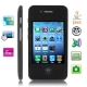 4S Black, JAVA Bluetooth FM Function, 3.2 inch Touch Screen Mobile Phone, Slip-operation can change the menu (4 pages), Dual Sim cards Dual standby, Quad band, Network: GSM850/ 900 / 1800/ 1900MHZ