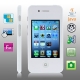 4S White, JAVA Bluetooth FM Function, 3.2 inch Touch Screen Mobile Phone, Slip-operation can change the menu (4 pages), Dual Sim cards Dual standby, Quad band, Network: GSM850/ 900 / 1800/ 1900MHZ