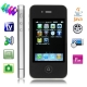 S6 Black, 4 Sim cards 4 standby, Analog TV (SECAM/PAL/NTSC), JAVA Bluetooth FM function 3.2 inch Touch Screen Mobile Phone, Slip-operation can change the menu, Quad band, Network: GSM850/ 900 / 1800/ 1900MHZ