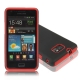 Red Silicone + Black Plastic Case for Samsung i9100 / Galaxy S2