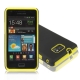 Yellow Silicone + Black Plastic Case for Samsung i9100 / Galaxy S2