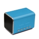 Music Angel Micro SD/TF Mini Speaker JH-MD05, Built in Rechargeable Li-ion Battery (Blue)