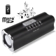 X-168, Music Angel Mini Speaker with FM Radio, Support TF Card, USB Flash Disk, Built in Rechargeable Li-ion Battery (Black)