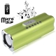 X-168, Music Angel Mini Speaker with FM Radio, Support TF Card, USB Flash Disk, Built in Rechargeable Li-ion Battery (Light Green)