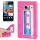 Tape Style Silicon Case for Samsung Galaxy S II / i9100 (Magenta)