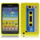 Cassette Tape Silicone Case for Samsung Galaxy Note / i9220 / N7000 (Yellow)
