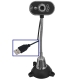 8000K pixels Driverless PC camera With 3 LED, Vacuum Cup Sucker