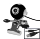 USB 16.0 Mega Pixels Driverless PC Camera with Mic and 360 degree rotated (Black)