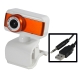 USB 16.0 Mega Pixels Driverless PC Camera with Mic and 360 degree rotated (Orange)