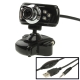USB 2.0 16.0 Mega Pixels Driverless PC Camera with Mic and 3 LED, Support 360 Degree Rotated
