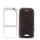 4 in 1 (Mirror + Former Shell + Battery Cover + Small Parts) for Nokia N73, with logo (Maroon)