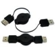 Retractable USB AM to USB AF Cable, Length: 80cm