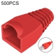 Network Cable Boots Cap Cover for RJ45, Red (500 pcs in one packaging , the price is for 500 pcs)